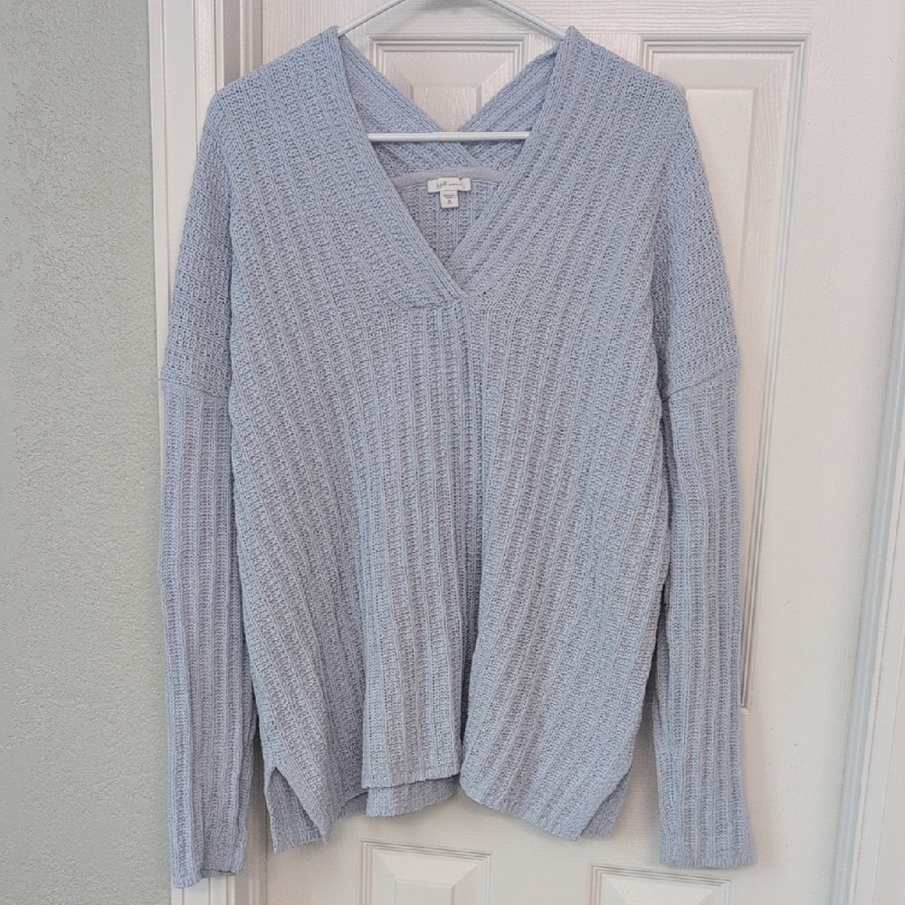 J. Jill Sky Blue V-Neck Sweater